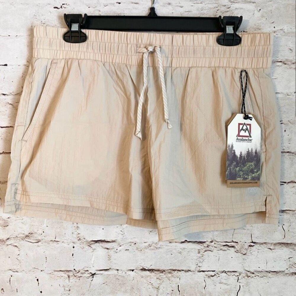 Avalanche Lightweight Shorts Quick Dry Tan Neutral Elastic Waist Pockets XL